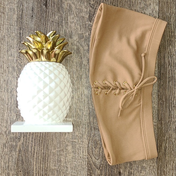 Lspace Ribbed Bandeau Bikini Top - Nude - Picture 13 of 13